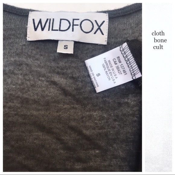 Rare WILDFOX 💋🦊 Lace Graphic Henley T-SHIRT - Picture 6 of 6